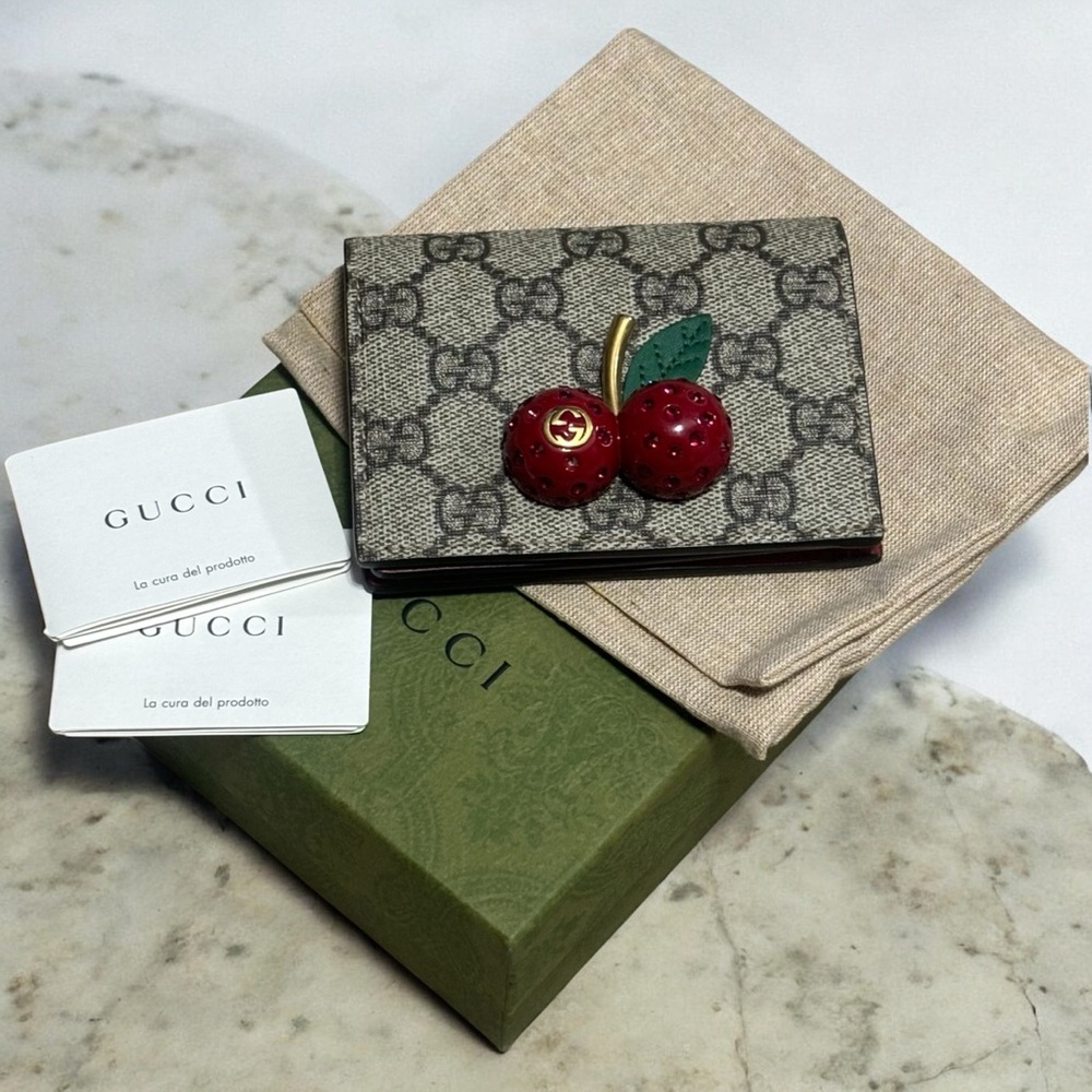 Gucci GG Supreme Monogram Cherry Embellished